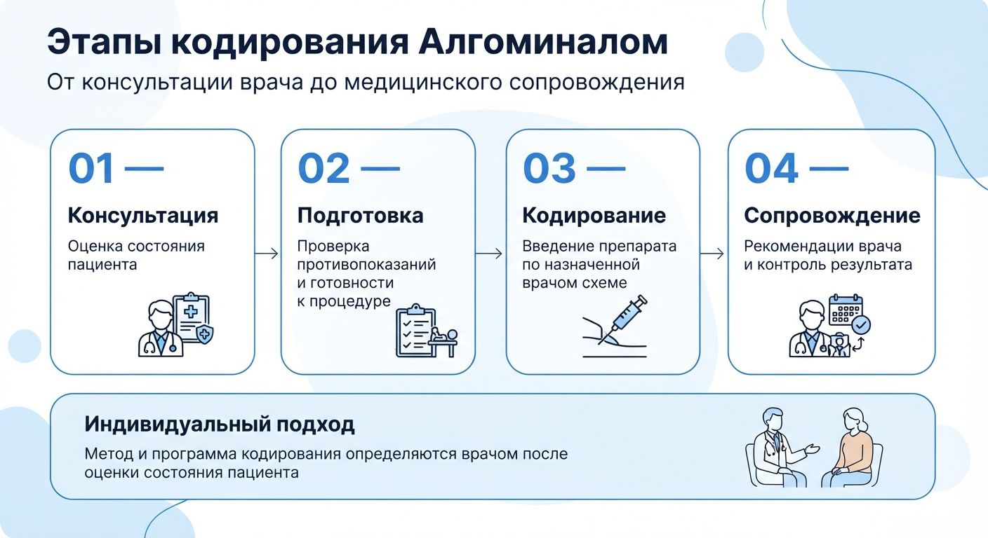 Кодирование препаратом «Алгоминал» в Семикаракорске инфографика